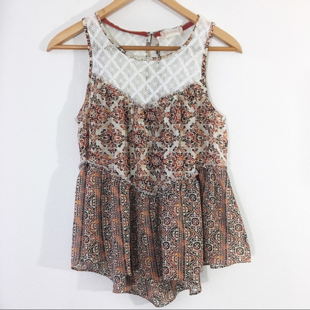 Altar’d State Lace Boho Tank Top Festival Bohemian